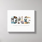 Vaderdag 18 Foto's Collage Cadeau voor papa Canvas Afdruk (Voorkant)