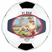 Vaderdag #1 Pap Foto gepersonaliseerd Voetbal (Voorkant)