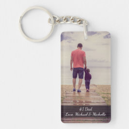 Vaderdag #1 Pap Foto Names Sleutelhanger