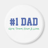 Vaderdag #1 PAPA Kinder namen Plezier Magneet (Voorkant)