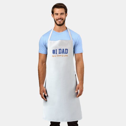 Vaderdag #1 PAPA Kinder namen Plezier Schort (Gedragen)