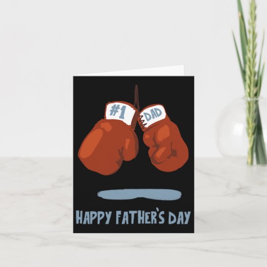 Vaderdag #1 Vader Bokshandschoenen  Kaart (Voorkant)