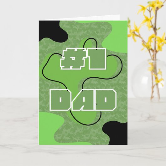 Vaderdag #1 Vader Vouwkaart Kaart (Gele Bloem)