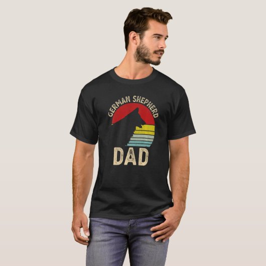 Vaderdag 1 van Shepherd Dad Dog T-shirt (Voorkant volledig)