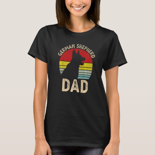 Vaderdag 1 van Shepherd Dad Dog T-shirt (Voorkant)