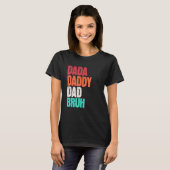 Vaderdag 2023 Papa Daddy Retro T-shirt (Voorkant volledig)