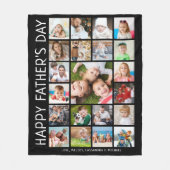 Vaderdag 21 Fotocollage Gepersonaliseerde Keepsake Fleece Deken (Voorkant)