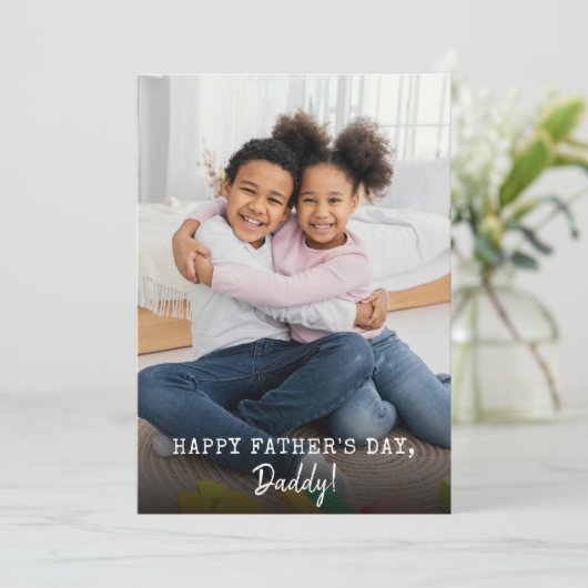 Vaderdag 2 Foto's Feestdagenkaart (Staand voorkant)