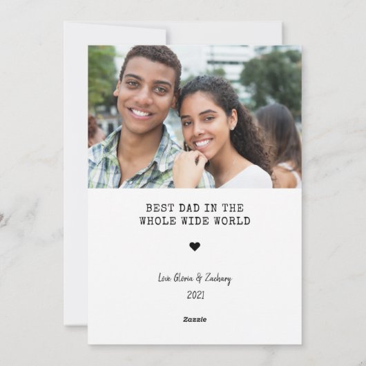 Vaderdag 2 Foto's Feestdagenkaart (Achterkant)