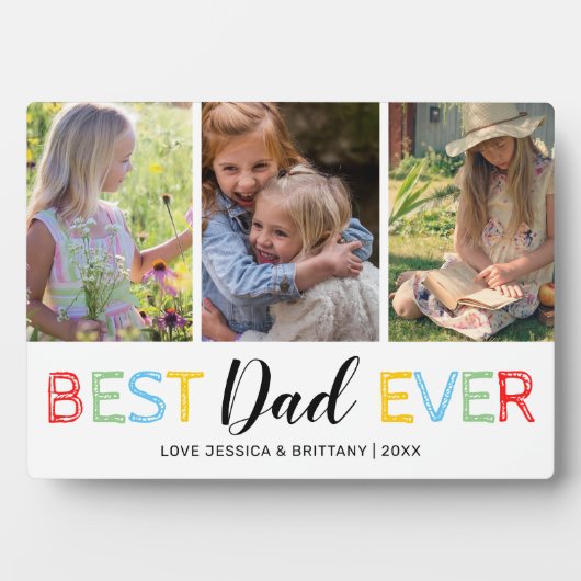 Vaderdag 3 Foto | Beste vader ooit Fotoplaat (voorkant)