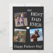 Vaderdag 3 fotocollage beste vader ooit kaart (Voorkant)