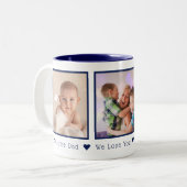 Vaderdag 3 Foto's Aangepast marineblauw Tweekleurige Koffiemok (Voorkant links)