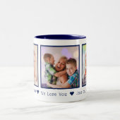 Vaderdag 3 Foto's Aangepast marineblauw Tweekleurige Koffiemok (Center)