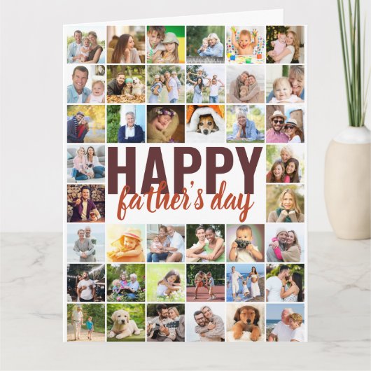 Vaderdag 40 Foto Collage Big Specialized Kaart (Voorkant)