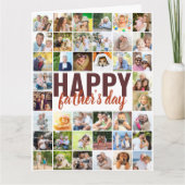 Vaderdag 40 Fotocollage Groot Persoonlijk Kaart (Voorkant)
