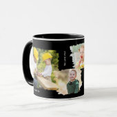 Vaderdag 4 Foto- en aangepaste tekstafel, zwart Mok (Voorkant links)