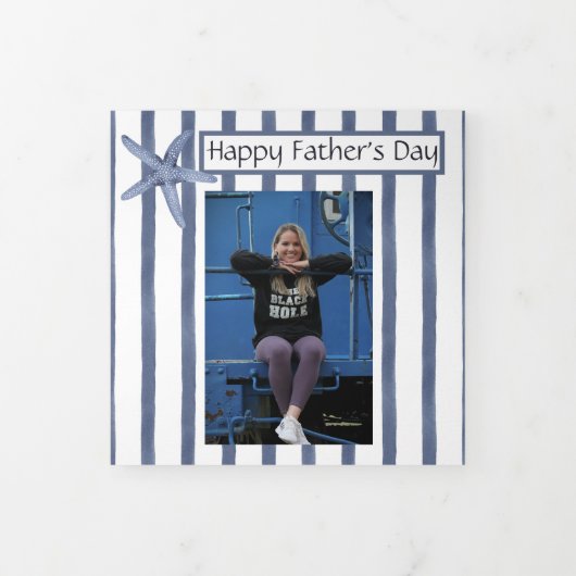 Vaderdag 4 Foto Trifold Kaart Waterverf (Cover)