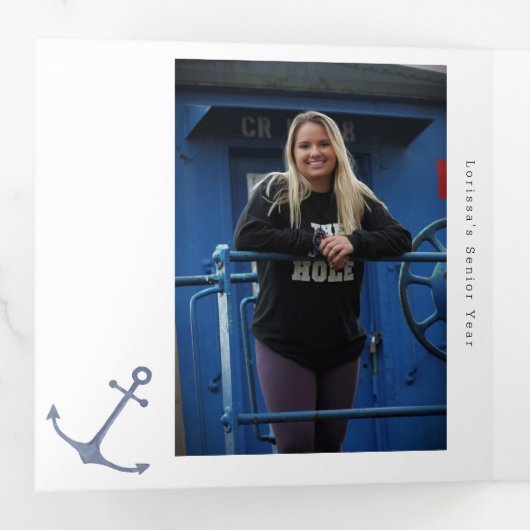 Vaderdag 4 Foto Trifold Kaart Waterverf (Binnenzijde eerst)