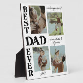 Vaderdag 4 fotocollage Beste vader ooit Fotoplaat (Zijkant)