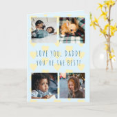 Vaderdag 4 foto's collage Liefs Papa Kaart (Gele Bloem)