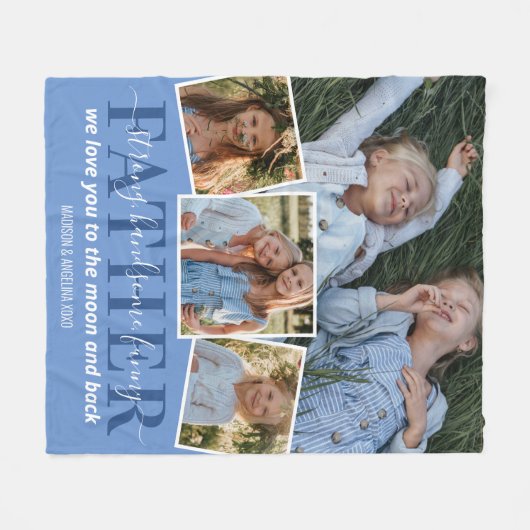 vaderdag | 4 Fotovader Fleece Deken (Voorkant (Horizontaal))