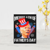 Vaderdag 4 juli Grappig Joe Biden Memorial D Kaart (Gele Bloem)