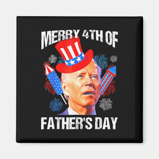 Vaderdag 4 juli Grappig Joe Biden Memorial D Magneet (Voorkant)