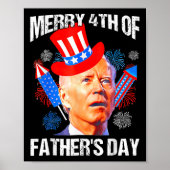 Vaderdag 4 juli Grappig Joe Biden Memorial D Poster (Voorkant)