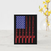 Vaderdag 4 juli Vist Amerikaanse vlag Kaart (Gele Bloem)
