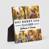 Vaderdag 5 Fotocollage Beste papa ooit Fotoplaat (Voorkant)