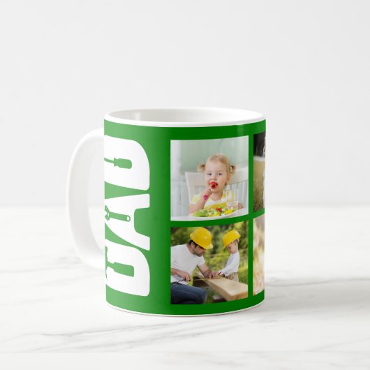 Vaderdag 6 Foto Keepomwille Handyman Dad Green Koffiemok (Voorkant links)