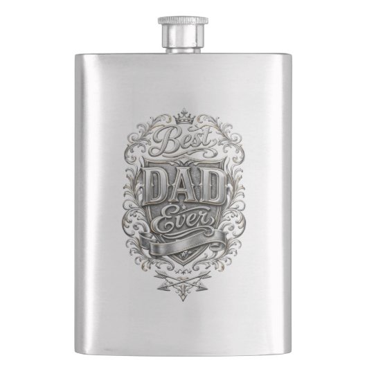 Vaderdag 8 oz roestvrijstalen fles flacon (Voorkant)