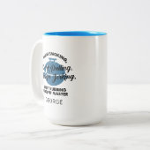 Vaderdag Aangepast BBQ Pap Aangepaste Keepasnaam Tweekleurige Koffiemok (Voorkant links)