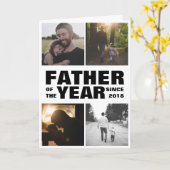 Vaderdag Aangepast fotocollage Vader Jaar Kaart (Gele Bloem)