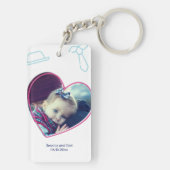 Vaderdag Aangepast Lijst voor foto's Koude vader Sleutelhanger (achterkant)