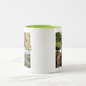 Vaderdag Aangepaste Familie Fotocollage Liefde Pap Tweekleurige Koffiemok (Center)