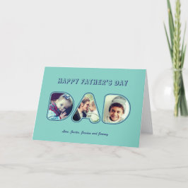 Vaderdag Aangepaste foto-alfabet Word Pap Feestdagen Kaart