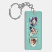 Vaderdag Aangepaste foto-alfabet Word Pap Sleutelhanger (Voorkant Links)