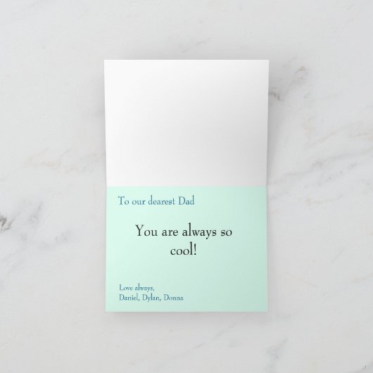 Vaderdag Aangepaste foto en bericht Kaart (Binnen)