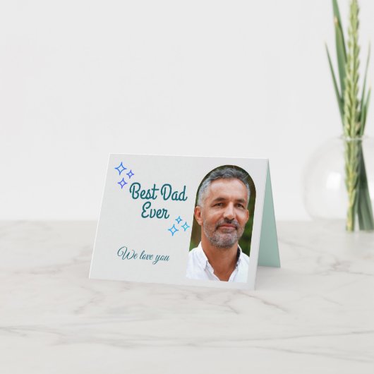 Vaderdag Aangepaste foto en bericht Kaart (Voorkant)