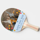 Vaderdag aangepaste foto en tekst hou van je vader tafeltennisbatje (Zijkant)
