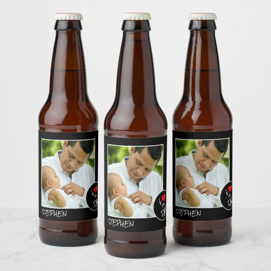 Vaderdag, aangepaste foto - op maat gemaakt bier etiket (Flessen)