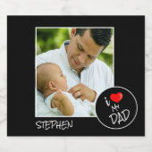 Vaderdag, aangepaste foto - op maat gemaakt sparkling wijnetiket (Enkel label)