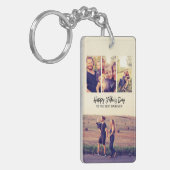 Vaderdag Aangepaste fotocollage beste papa ooit Sleutelhanger (Voorkant Links)