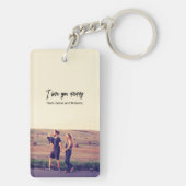 Vaderdag Aangepaste fotocollage beste papa ooit Sleutelhanger (achterkant)