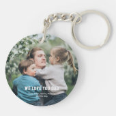 Vaderdag Aangepaste naam en foto Baseball Pap Sleutelhanger (Achterkant)