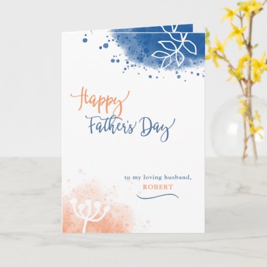 Vaderdag Aangepaste naam en Relatie Kaart (Gele Bloem)