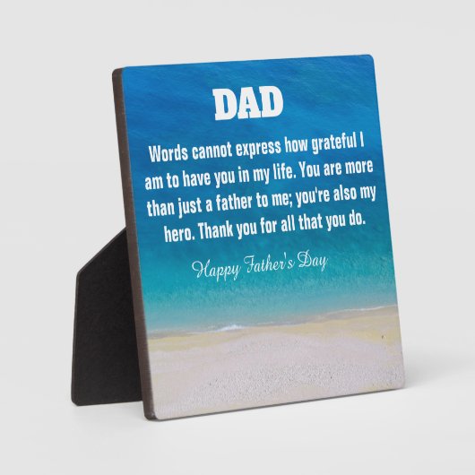 Vaderdag Aangepaste weergaveplek met Easel Fotoplaat (Voorkant)