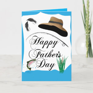 Vaderdag Aanpasbare Visserij Familie Fotokaart Bedankkaart