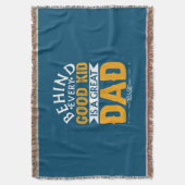 Vaderdag achter goed Kind is een geweldige vader Deken (Voorkant Verticaal)